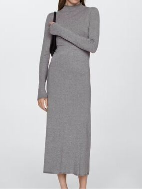 NWT Mango Perkins Neck Knitted Dress - M